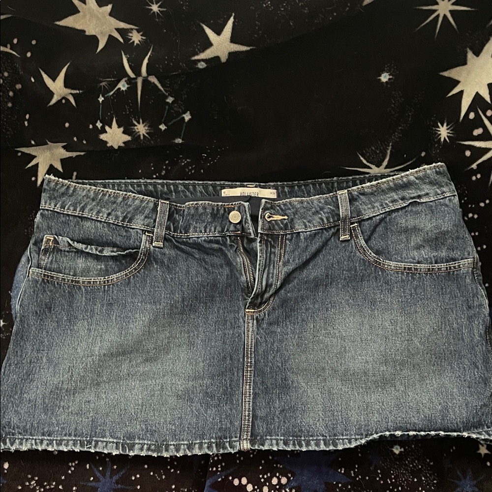 Hollister Blue Denim Mini Skirt